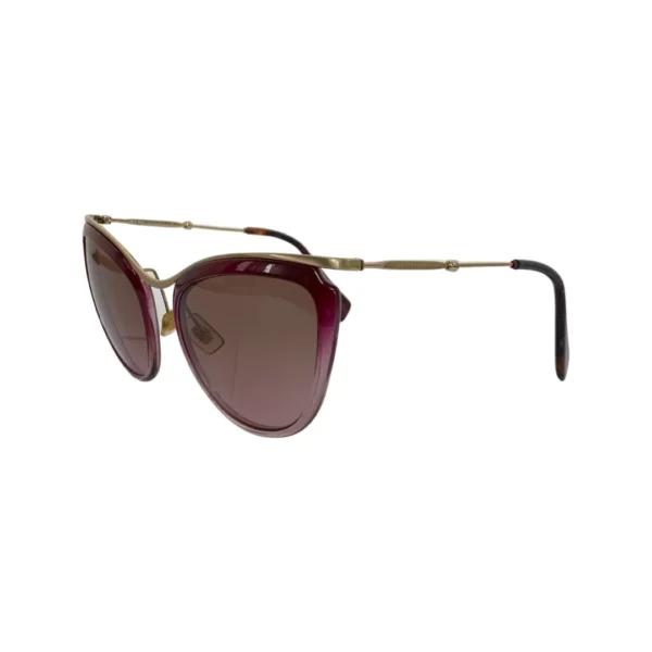 Miu Miu SMU 51P Maroon Cat Eye Sunglasses