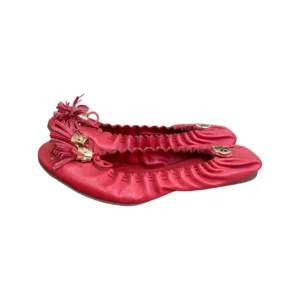 Tory Burch Red Ballet Reese Flat Tassel Size 38