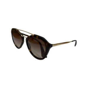 Prada SPR 12Q Brown Pilot Aviator Sunglasses