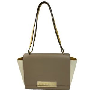 Carolina Herrera Tri-Color Leather Flap Shoulder Bag