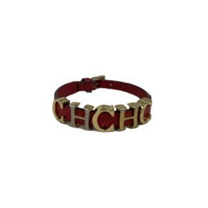 Carolina Herrera Red Leather Petite Carolina Bracelet