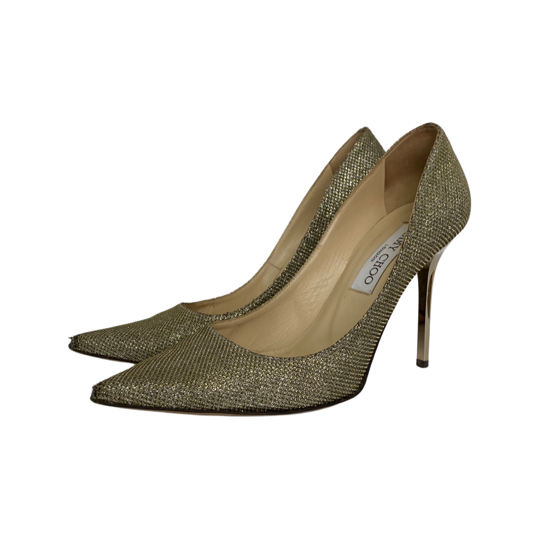 Jimmy Choo Love 100 Glitter Pointed Pumps Size 36.5
