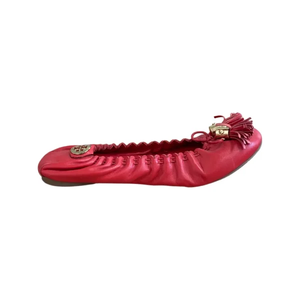 Tory Burch Red Ballet Reese Flat Tassel Size 38 - Image 7