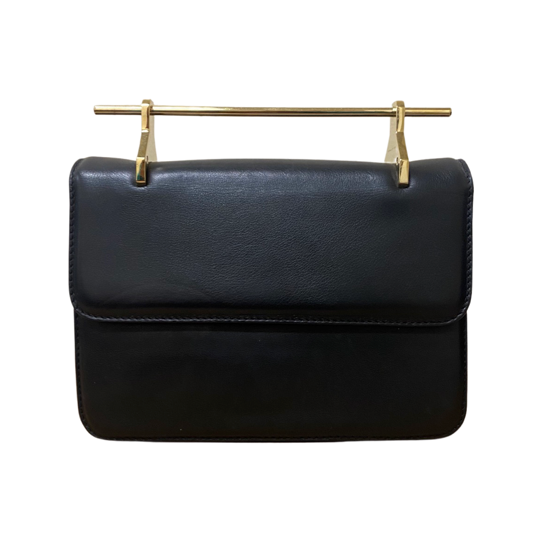 M2Malletier Black Leather La Fleur Du Mal Bag