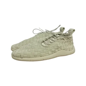 Bottega Veneta Beige Fabric Intrecciato Lace Up Sneakers Size 41.5