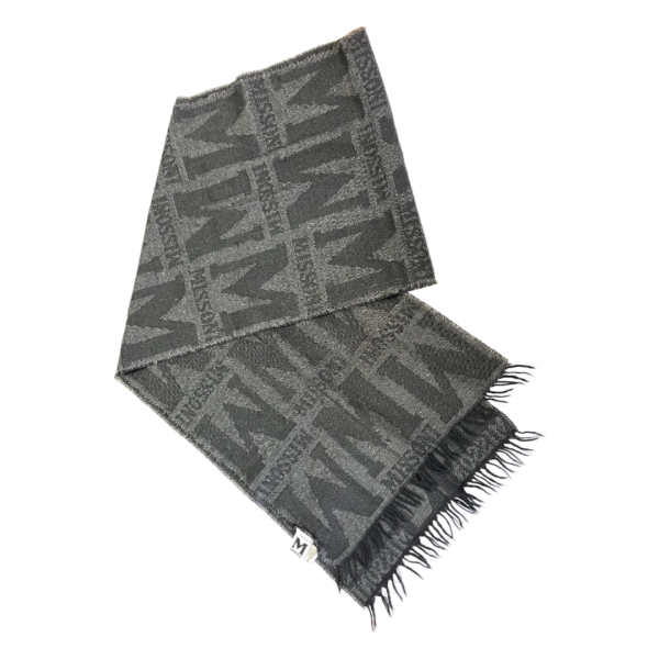 Missoni Black Wool Classic Logo Scarf - Image 2