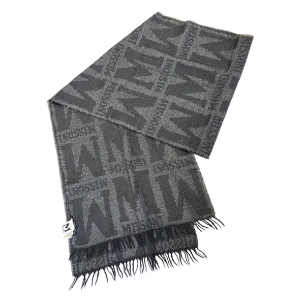 Missoni Black Wool Classic Logo Scarf