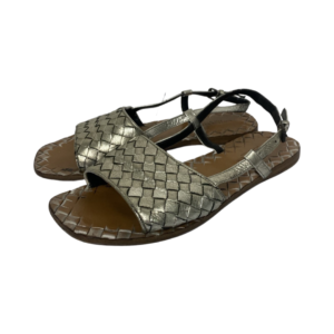 Bottega Veneta Beige Intreciatto Leather Slingback Sandals Size 36