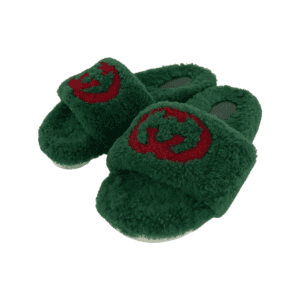Gucci Green Faux Fur Mule Size 37