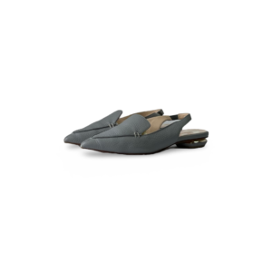 Nicholas Kirkwood Grey Beya Flat Slingback Shoes