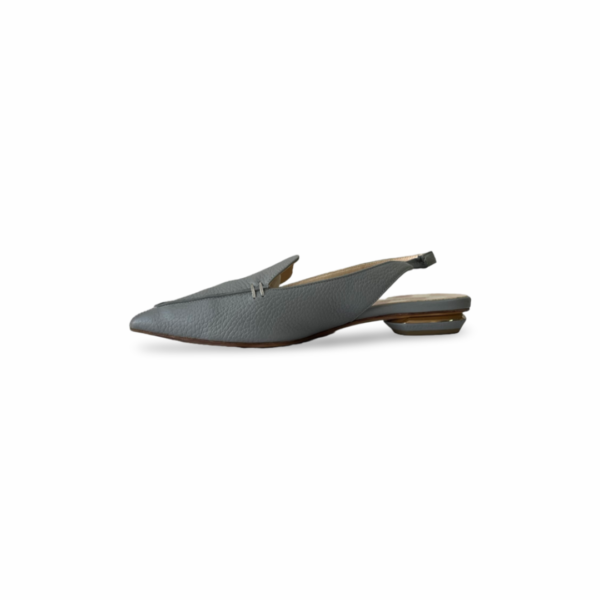 Nicholas Kirkwood Grey Beya Flat Slingback Shoes - Image 3