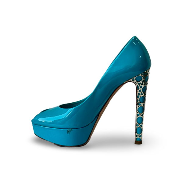 Dior Blue Patent Leather Miss Dior Pumps - Image 3