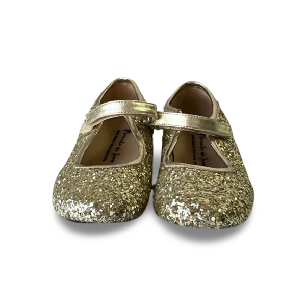 Mannela De Juan gold glitter pumps Size 30 - Image 2