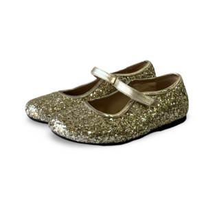 Mannela De Juan gold glitter pumps Size 30