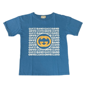 Gucci Baby Interlocking G Jersey T-Shirt in Blue