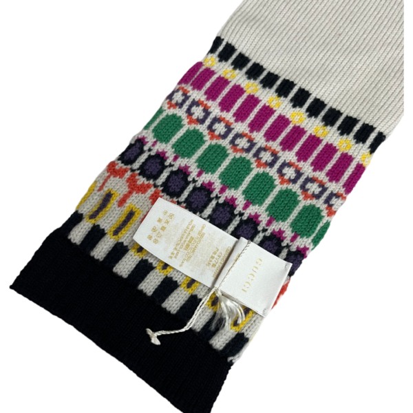 Gucci Wool Scarf in Grey - Image 2