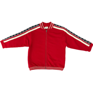 Gucci Striped Logo Trim Cotton Sweatshirt - Size 10