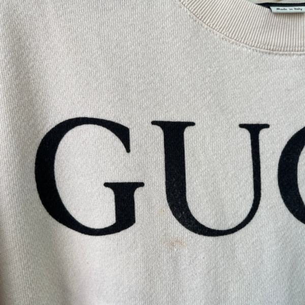 Pre-Loved Gucci Off-White Interlocking G Sweatshirt - Size M - Image 2