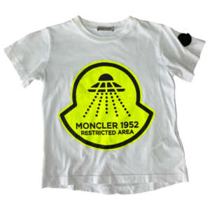 Pre-Loved Moncler Enfant Boys White T-Shirt – Size 4A