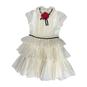Gucci Beige Ruffled Tulle Dress - Size 8
