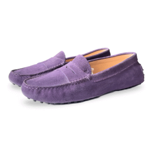 Tod's Purple Suede Gommino Slip-On Loafers Size 39