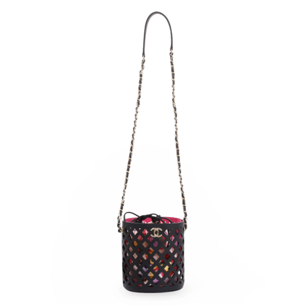 Chanel See-Through Drawstring Bucket Bag – Small - Image 2