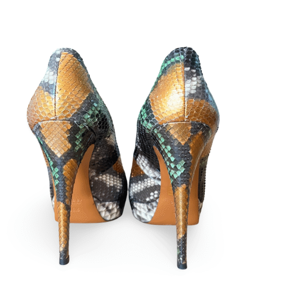 Gucci Multicolor Python Betty Platform Pumps Size 38.5 - Image 7