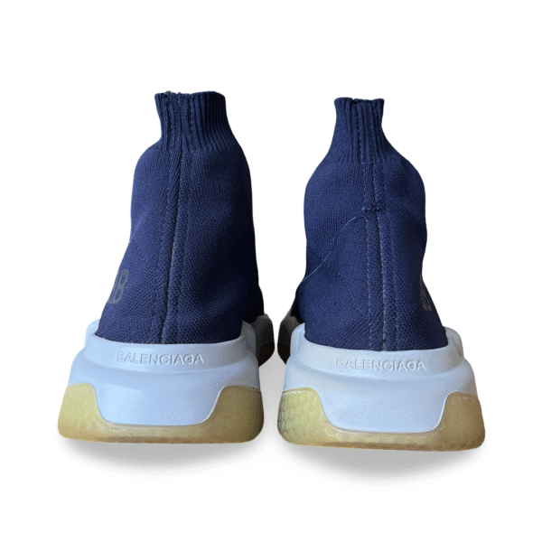 Balenciaga Speed Sneaker – Navy / Grey / Red, Size 38 - Image 6