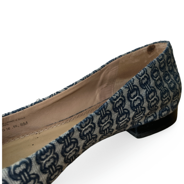 Tory Burch Gemini Link Printed Bow Ballet Flats – Size 38 - Image 7