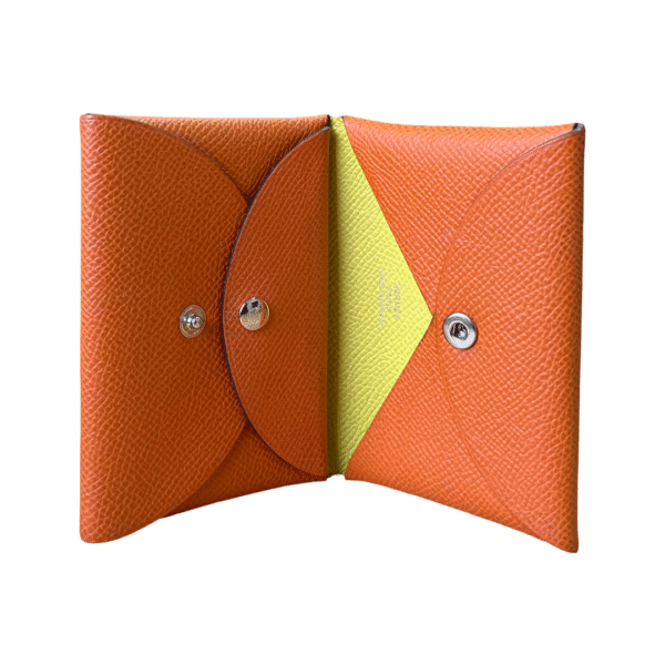Hermès Calvi Duo Compact Card Holder – Terre Battue - Image 2
