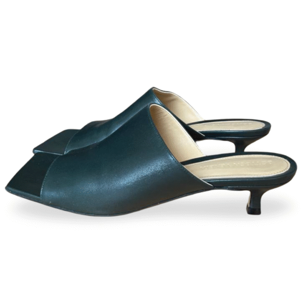 Bottega Veneta Stretch Mules in Green Lambskin – Size 37 - Image 2