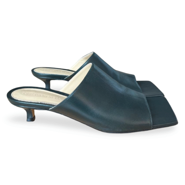 Bottega Veneta Stretch Mules in Green Lambskin – Size 37 - Image 3