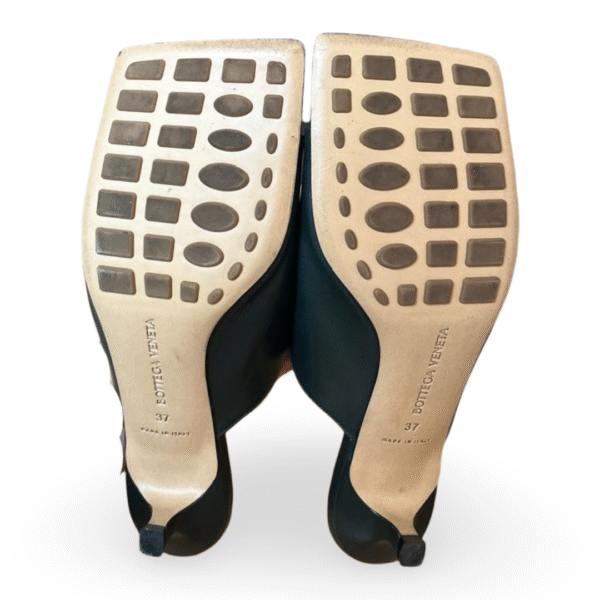 Bottega Veneta Stretch Mules in Green Lambskin – Size 37 - Image 5
