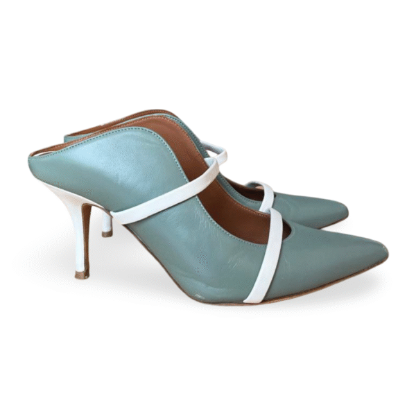 Malone Souliers Grey Maureen 70 Nappa Mules – Size 37.5 - Image 3