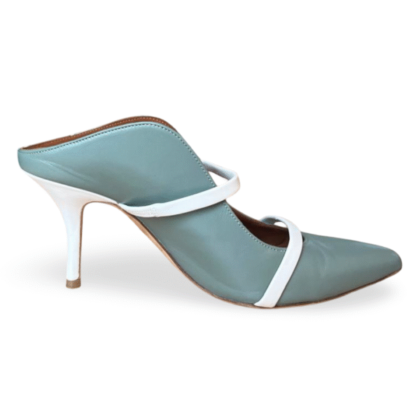 Malone Souliers Grey Maureen 70 Nappa Mules – Size 37.5 - Image 5
