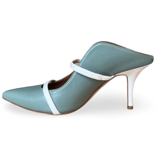 Malone Souliers Grey Maureen 70 Nappa Mules – Size 37.5 - Image 4