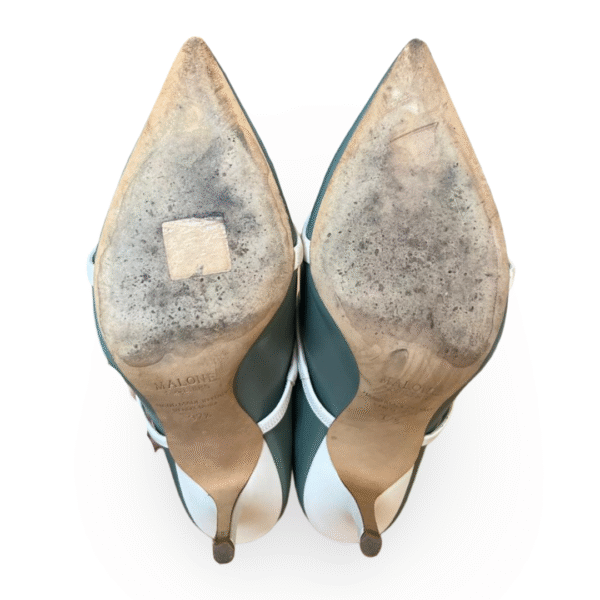 Malone Souliers Grey Maureen 70 Nappa Mules – Size 37.5 - Image 7