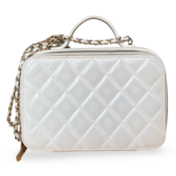 Chanel Quilted Double Zip Small Vanity Case - Image 4