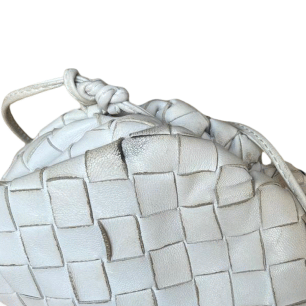 Bottega Veneta Mini The Pouch Bag – Chalk Intrecciato Leather - Image 2
