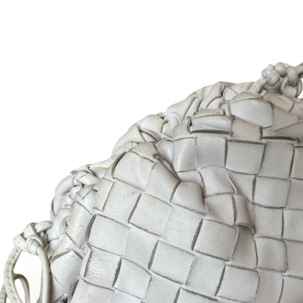 Bottega Veneta Mini The Pouch Bag – Chalk Intrecciato Leather - Image 3