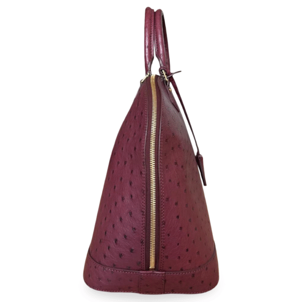 Louis Vuitton Prune Ostrich Leather Alma GM Bag - Image 2