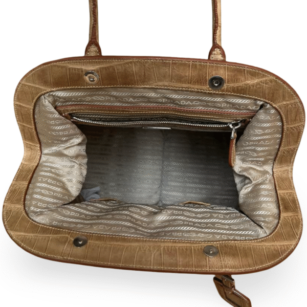 Prada Crusca Crocodile Frame Bag - Image 2