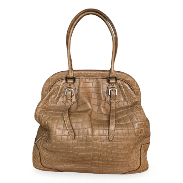 Prada Crusca Crocodile Frame Bag - Image 4