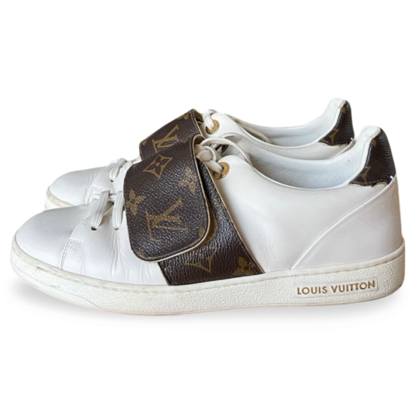 Louis Vuitton Frontrow Sneakers in White Monogram – Size 37.5 - Image 3