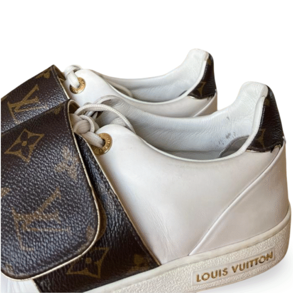 Louis Vuitton Frontrow Sneakers in White Monogram – Size 37.5 - Image 2