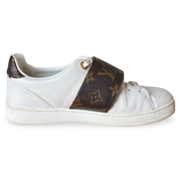 Louis Vuitton Frontrow Sneakers in White Monogram – Size 37.5 - Image 6