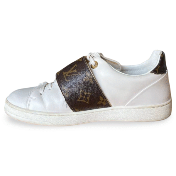 Louis Vuitton Frontrow Sneakers in White Monogram – Size 37.5 - Image 5