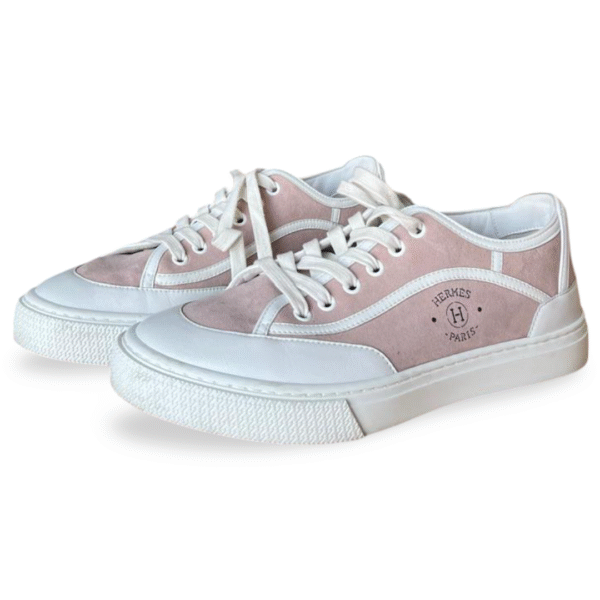 Hermès Get Sneakers – Rose Porcelaine/Blanc – Size 38