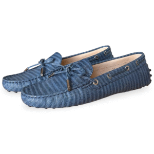 Tod’s Blue Bow Slip-On Loafers – Size 39
