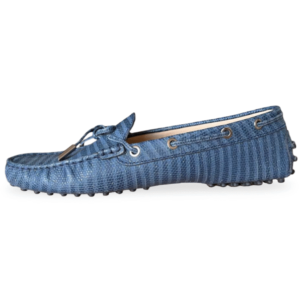 Tod’s Blue Bow Slip-On Loafers – Size 39 - Image 4